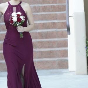 Maroon Bridesmaid Dress